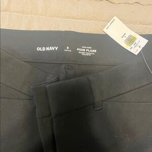 Old Navy Black High-Rise Pixie Flare Pants